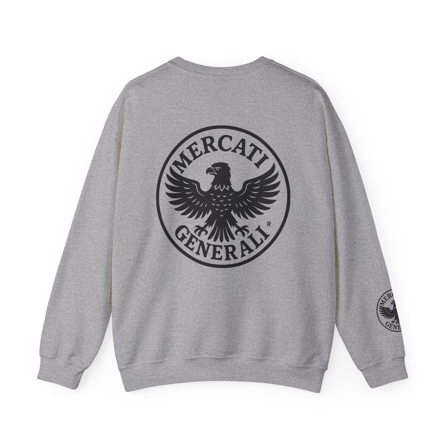 Mercati Generali Unisex Crewneck Sweatshirt - Stylish Heavy Blend with Eagle Emblem