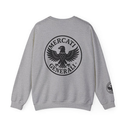 Mercati Generali Unisex Crewneck Sweatshirt - Stylish Heavy Blend with Eagle Emblem