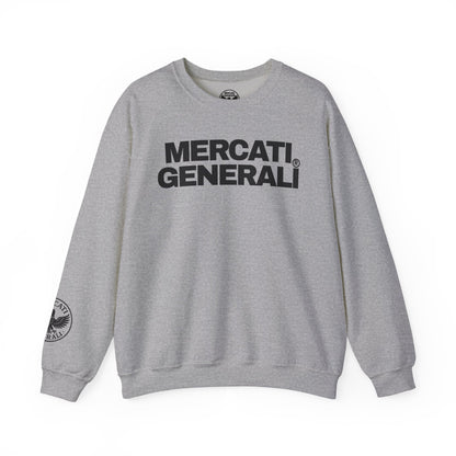 Mercati Generali Unisex Crewneck Sweatshirt - Stylish Heavy Blend with Eagle Emblem