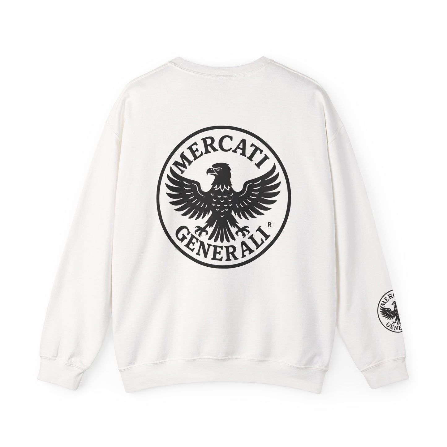 Mercati Generali Unisex Crewneck Sweatshirt - Stylish Heavy Blend with Eagle Emblem