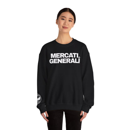 Mercati Generali Unisex Crewneck Sweatshirt - Stylish Heavy Blend with Eagle Emblem